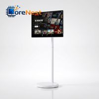 CoreNest 2026 Pantalla Inteligente Móvil para Ver Fútbol en Vivo, TV Inalámbrica con Ruedas, Monitor Táctil Android, Pantalla Personal