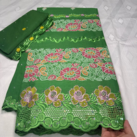 Tissu en dentelle suisse africaine NI.AI avec pierres, ensemble 2-en-1, broderie en coton pour robe de soirée nigériane