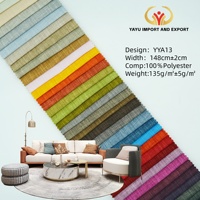 Tissu en mousseline de lin YAYU YYA13, 100 % polyester, tissé, teint en fil, uni, respirant, résistant à l'eau, poids moyen, pour la maison, fabriqué en Chine