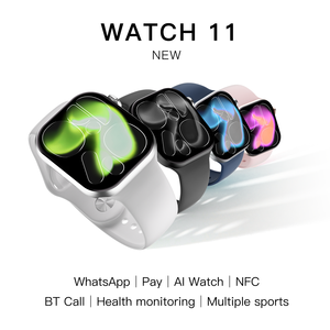 Montre connectée unisexe S11 avec écran tactile TFT, prend en charge les appels et les notifications WhatsApp pour les téléphones iOS/Android, paiement sécurisé prêt à l'emploi - Product Image 1