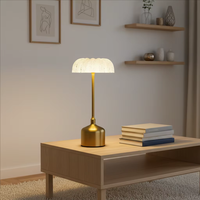 Lampe de table LED sans fil de luxe moderne en acrylique avec commande tactile, 3 couleurs d'ambiance, pour chambre à coucher, salon, restaurant, décoration de bureau