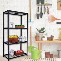 Nouveau 120cm Angle Fil D'acier Métal Heavy Duty 4-Tier Boltless Poudre Enduit Durable Fer Rack De Stockage Unité D'empilage Renforcé