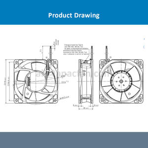 พัดลมระบายความร้อนแบบแกน ebmpapst รุ่น 4114N-2H6PU ขนาด 120x120x38 มม. 12038 24VDC 65W 2.7A 8400RPM 425m3/ชม.  แบบลูกปืน สำหรับเครื่องมือแพทย์ - Product Image 4
