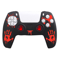 Étui de protection, coque de protection en silicone avec poignées pour pouces gratuites pour la manette Dualsense PS5