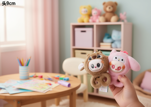 พวงกุญแจตุ๊กตาแขวนน่ารัก 9 ซม. ของเล่นนุ่มรูปสัตว์การ์ตูนสำหรับเด็ก ของขวัญตกแต่ง - Product Image 2