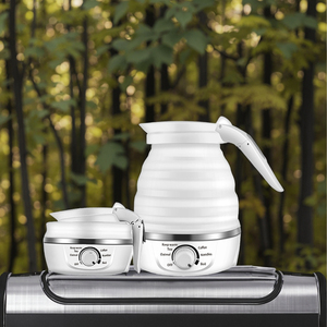 Foldable 600ml Silicone Stainless Steel Mini-<b>Kettle</b> Hot Water <b>Kettle</b> With <b>Temperature</b> <b>Control</b> Function for Home Kitchen Hotel Fo - Product Image 5