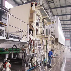 Máquina de fabricación de papel de la línea de producción totalmente automática de reciclaje de residuos de alta calidad rollo Jumbo A4 de papel Cultural 40 - 80 GSM