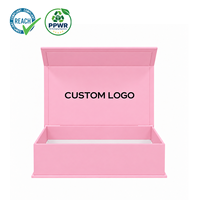 Boîte en carton rigide en forme de livre avec fermeture magnétique, en velours rose, logo personnalisé biodégradable, pour coffret cadeau de parfum