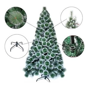 Luxury Pre-Lit PVC Pine Needle Christmas <b>Tree</b> <b>LED</b> <b>Lights</b> Foldable Design Outdoor Use High Quality Standing Base-New - Product Image 5