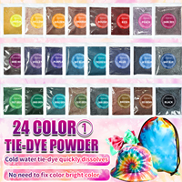 Poudre de teinture à froid 24 couleurs, teinture réactive sans bouilloire pour vêtements, pigment pour loisirs créatifs pour enfants, OEM personnalisé, sachet de 5g/10g