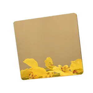 1,0mm dick SS 430 201 304 304L 316L warm gewalzt Gold Metallic Farbe dekorative Edelstahl platte 8K Spiegel Edelstahl blech