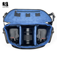 Sac banane personnalisé OEM en cuir pour homme, sacoche de transport pour appareil photo reflex numérique, hybride, Sony, Canon, Nikon