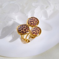Ada Jewelry - Bagues pour femmes - Motif léopard - Ne se décolore pas - Plaqué or 18 carats - Bagues éternelles en acier inoxydable pour femmes