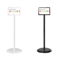 Máquina de satisfacción del sistema de gestión del dispositivo del botón de calificación de comentarios del cliente de 10,1 pulgadas de pie con software