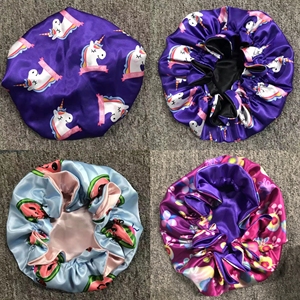 Bonnets de nuit en satin double couche personnalisés avec des personnages de dessins animés populaires pour les enfants, usage quotidien, unisexe - Product Image 6
