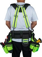 Ceinture porte-outils MELOTOUGH avec bretelles, pochette à outils robuste pour charpentier, électricien, couvreur
