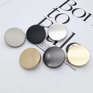 Toptan özel giysi düğme Logo ile saf renk düğmesi aşağı gömlek mat siyah Metal düğmeler için marka adı ile