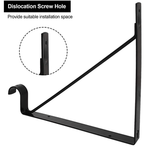 Giá Đỡ Nặng Màu Đen Tủ Quần Áo Chân Đế Giá Đỡ 10.8X10.8 Inch Giá Đỡ Móc Treo Tường Kệ Và Thanh Có Ốc Vít - Product Image 4