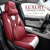 Tough Ride Luxus-Leder-Autositzbezüge Komplettset 16-teilig Universell Passend für Alle Jahreszeiten Civic Golf Business-Stil Ford-Kompatibel