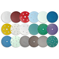 Disques de ponçage en céramique violette de qualité supérieure OEM, dureté moyenne 60-800 grains, 6 pouces, à fixation auto-agrippante, pour peinture automobile, bois et métal