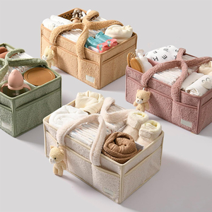 Portable bébé pépinière couche Caddy pour Table à langer Teddy voiture organisateur bac de rangement <span class=keywords><strong>panier</strong></span> pour lingettes nouveau-né Essentials - Product Image 6