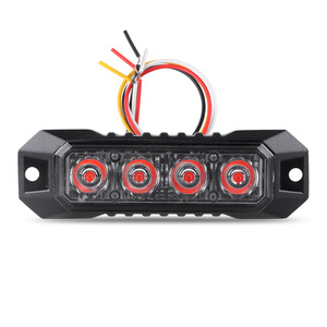 Luz Estroboscópica LED <span class=keywords><strong>CIGO</strong></span> LED-04K de 4 LED, 1W, 12V, para Camiones, Luz de Emergencia Intermitente Roja, Blanca y Ámbar - Product Image 2