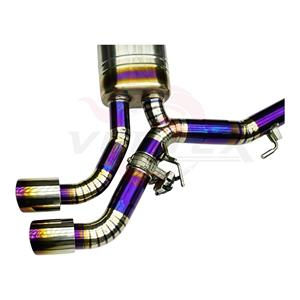 Sistema de Escape Catback de Aleación de Titanio Vortex para BMW M5 G90 G99 4.4T S68, Tubo en X Morado, Doble Válvula, Silenciador con Punta Cuádruple Morada - Product Image 4