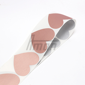 Rose Gold <b>Heart</b> Scratch Off Adhesive Stickers PET Anti-Counterfeit Labels for Gift <b>Cards</b> Game Recharge <b>Card</b> Making - Product Image 3