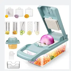 Nhà Bếp 15 Trong 1 Đa Chức Năng Thực Phẩm Chopper Rau Slicer Dicer Cutter Veggie Pro Hành Tây Chopper Cà Rốt Và Tỏi Chopper