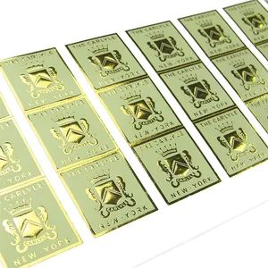 Gold Stamping Sticker Printing Embossed Sticker Custom Metallic Foil Sticker