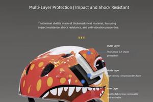 Nouveau <span class=keywords><strong>casque</strong></span> demi-coque pour enfants, motif dinosaure de dessin animé, pour vélo, trottinette, patinage et <span class=keywords><strong>draisienne</strong></span> - Coque en PC, intérieur en EPS - Product Image 3