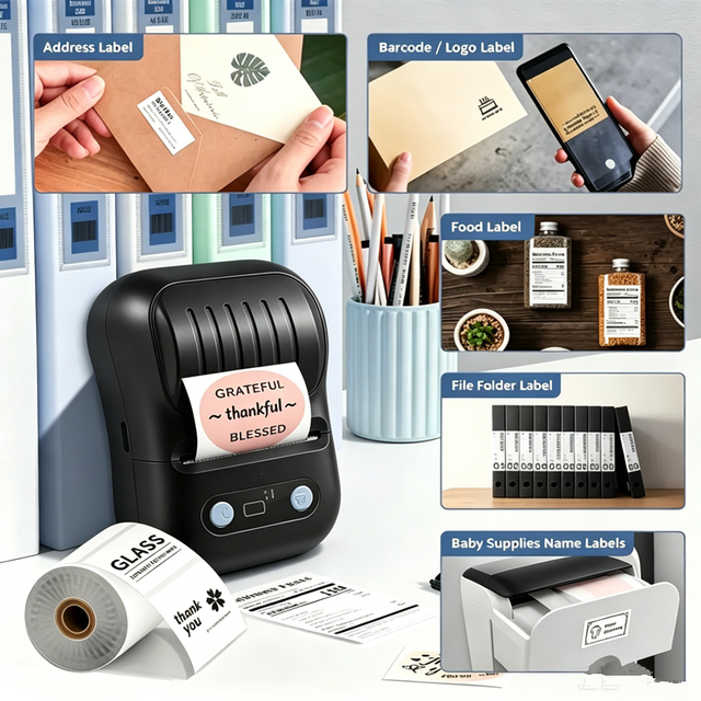 Impresoras Portatil Etikettendrucker Imprimante Thermique Portable Mini Label Printer Sticker Printer Machine for Small Business