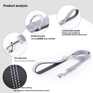 Suministros para mascotas transfronterizos Teddy <span class=keywords><strong>Koki</strong></span>, correa para perro Golden Retriever grande, mediana y pequeña, patrón sólido, Material de nailon acolchado - Product Image 6