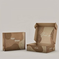 Boîte d'emballage cadeau de vêtement vêtement recyclable écologique imprimé sur mesure Boîtes d'avion en carton ondulé avec logo personnalisé poignée