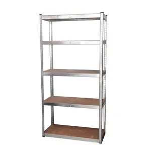 5 tier low price galvanized steel frame wooden shelves garage storage racks shelving units