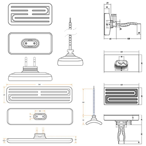 Laiyuan Customized 230V 400W 120*120mm White Flat Shape Industrial Infrared Ceramic Heater <strong>Element</strong> - Product Image 5