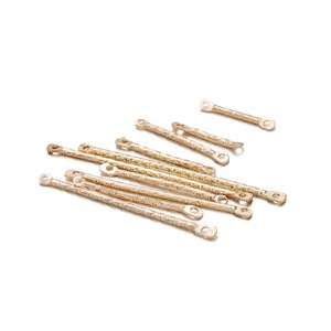 Varillas para pendientes de 15-40 mm, corte baguette cónico con agujeros para la fabricación de pendientes, accesorios de joyería DIY, chapadas en hierro, color aleatorio. - Product Image 3