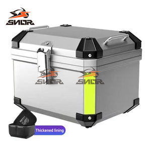 Caja de herramientas de almacenamiento cuadrada gruesa Universal SNOR al por mayor, caja trasera de motocicleta de gran capacidad para maletero de motocicleta - Product Image 1