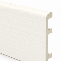 WYRAX Plinthe murale WPC blanche 70 mm, finition moderne pour rénovation commerciale