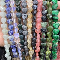 Perles en pierre naturelle en forme de cœur de 10 mm pour la fabrication de bijoux, bracelets et colliers, accessoires de fabrication de bijoux en gros