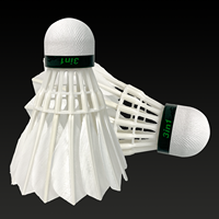 Volant de badminton hybride 3-en-1 durable en plumes de canard de première qualité avec tête en liège PU, réutilisable, écologique, pour entraînement professionnel