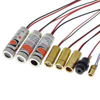 Module laser rouge 650nm 5mW (point/ligne/croix) avec lentille en verre, tête de diode focalisable et réglable - T135 Conforme ROHS3