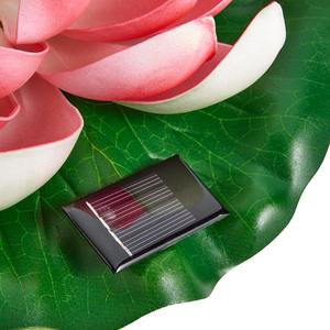 أدى الدافئة الأبيض الاصطناعي العائمة أضواء بركة زهرة الشمسية لوتس على ورقة بركة ضوء مصباح الأزهار - Product Image 5