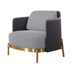 <span class=keywords><strong>Oro</strong></span> placcato in acciaio inox <span class=keywords><strong>gambe</strong></span> lino imbottita <span class=keywords><strong>poltrona</strong></span> - Product Image 2