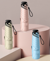 Parapluie ultra-léger à cinq plis, parapluie portable avec technologie de mémoire de forme, parapluie mini pliable anti-UV