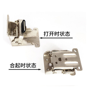 Furniture <b>Hinge</b> 4 Mm Iron <b>Spring</b> <b>Hinge</b> Surface Mount Silver Color Minimalist Design Durable Antirust - Product Image 4