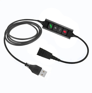 Câble de raccordement RTS DA80 compatible avec les casques de centre d'appels Plantronics ou Jabra, câble QD vers adaptateur <span class=keywords><strong>jack</strong></span> <span class=keywords><strong>USB</strong></span> - Product Image 2