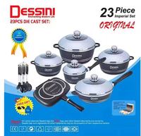 Ensemble de casseroles en aluminium épais de 23 pièces pour la cuisine domestique, avec une casserole antiadhésive et une double poêle à frire, pour un usage domestique, fabriqué par Yongkang