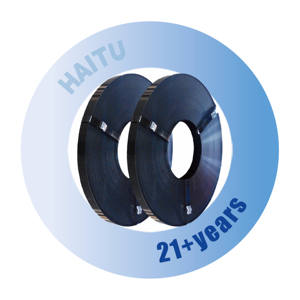 Высокопрочный синий ремешок из закаленной стали 65mn Q235 оцинкованный стальной ремешок для упаковки металлических полос - Product Image 1