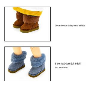 Bottes de neige à 6 points pour poupée YOSD, chaussures pour bébé de 20 cm et bottes d'hiver de 30 cm, style jouet en peluche, matière plastique de haute qualité, unisexe, 5-7 ans - Product Image 3